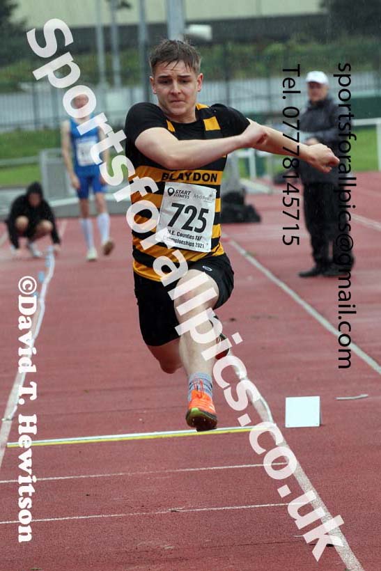 Mens and Boys triple jump, 2021 North Eastern Track and Field Champs., Middesbrough. Photo: David T. Hewitson/Sports for All Pics